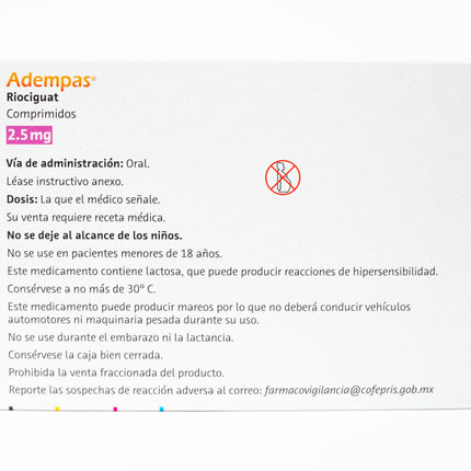 ADEMPAS 2.5MG TAFI BLI X84