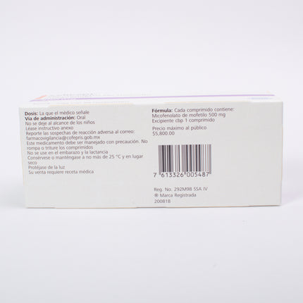 CELLCEPT 500 MG 50 CPR