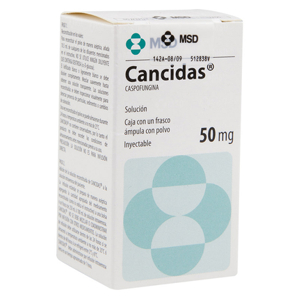 CANCIDAS CAJA FRASCO AMPULA POLVO 50MG SOL INY
