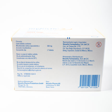 MYFORTIC 360MG C/120